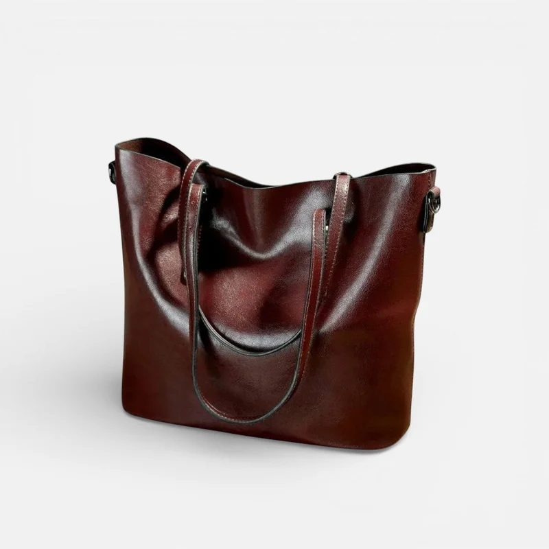 Damen Schultertasche mit Reißverschluss und großem Hauptfach