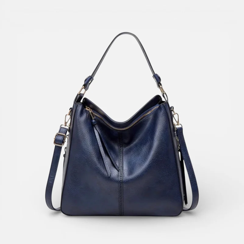 Damen Schultertasche groß mit Reißverschluss und verstellbarem Riemen