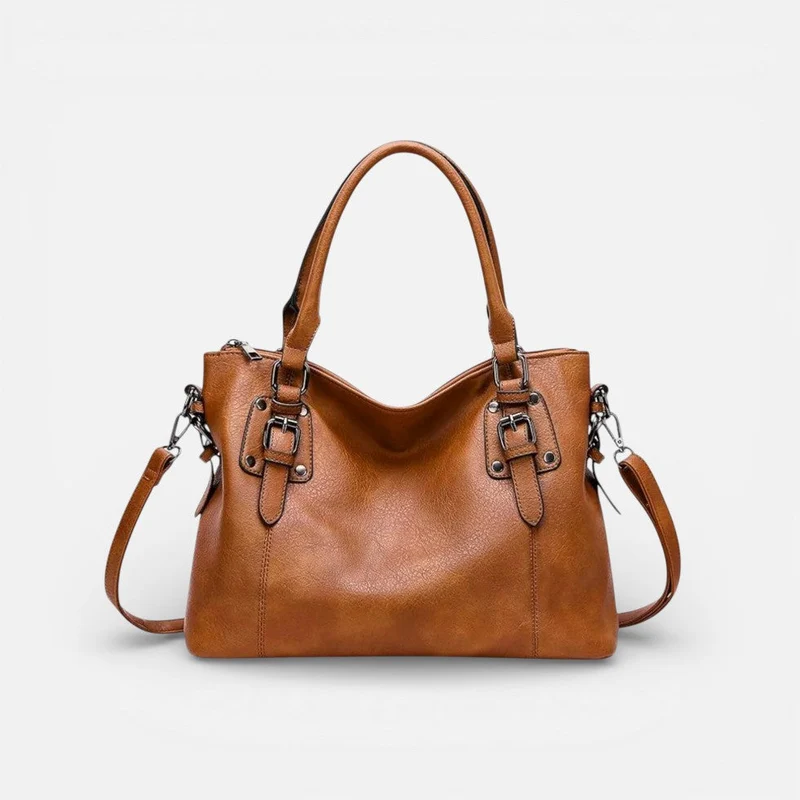 Damen Handtasche mit Schulterriemen und Reißverschlussfach