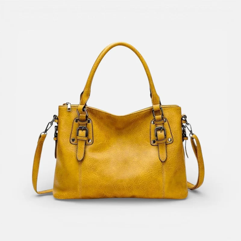 Damen Handtasche mit Schulterriemen und Reißverschlussfach