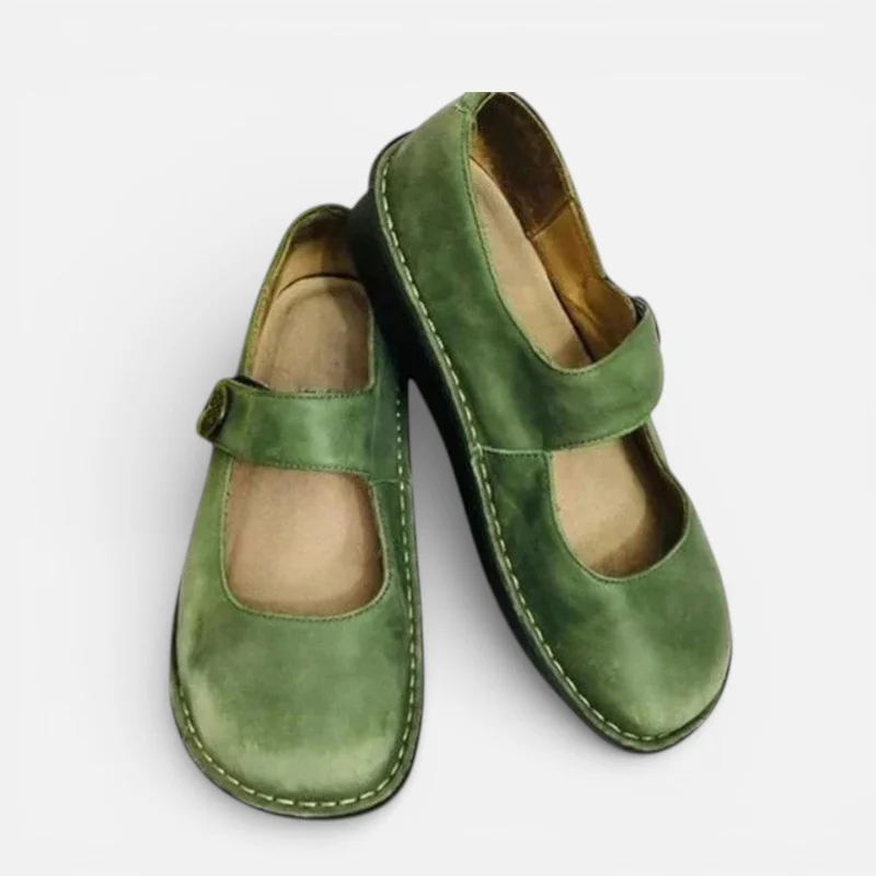 Orthopädische Damen Ballerina Schuhe mit Riemen