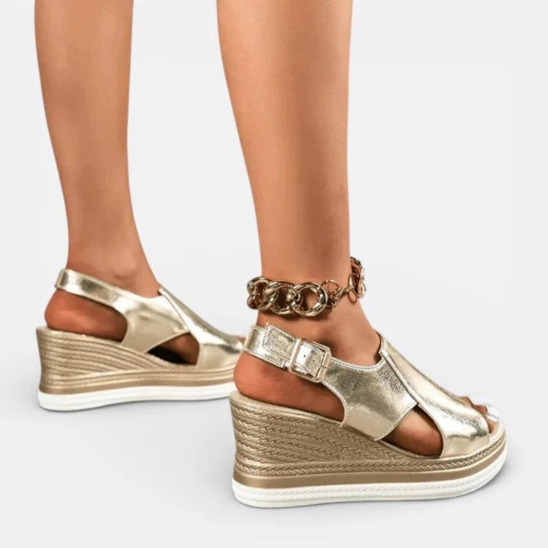 Damen Keilsandalen mit Riemen