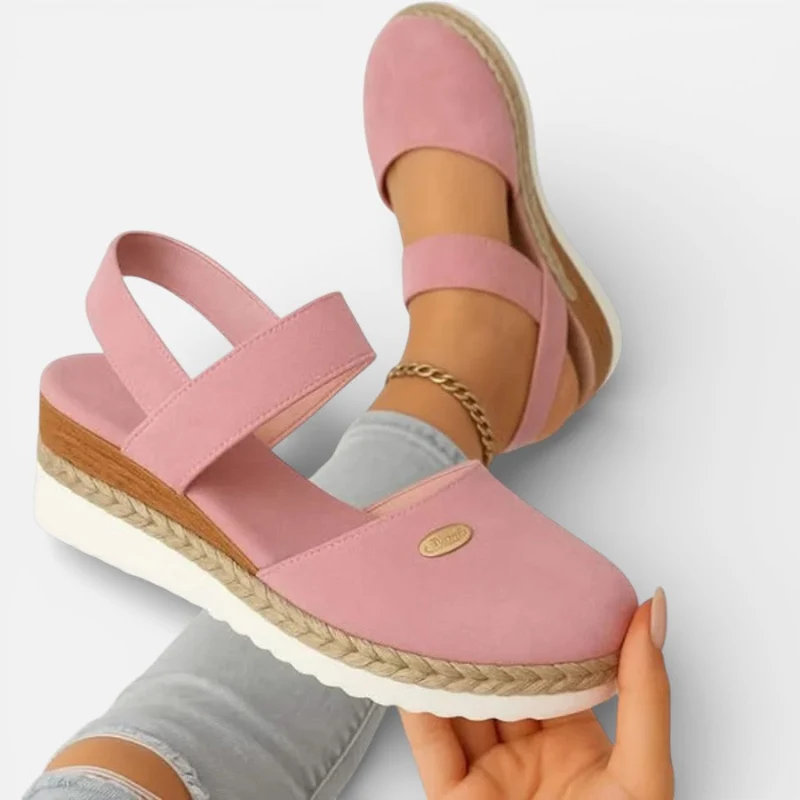 Damen Orthopedic Keilsandalen mit Riemen
