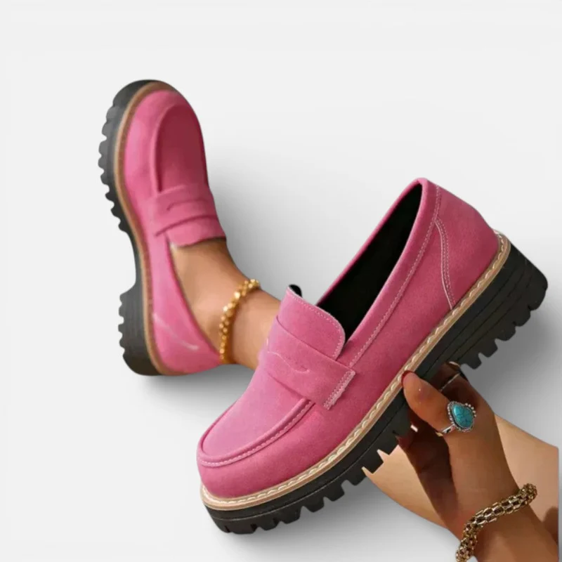 Damen Orthopedic Loafer Plateausohle Freizeitschuhe