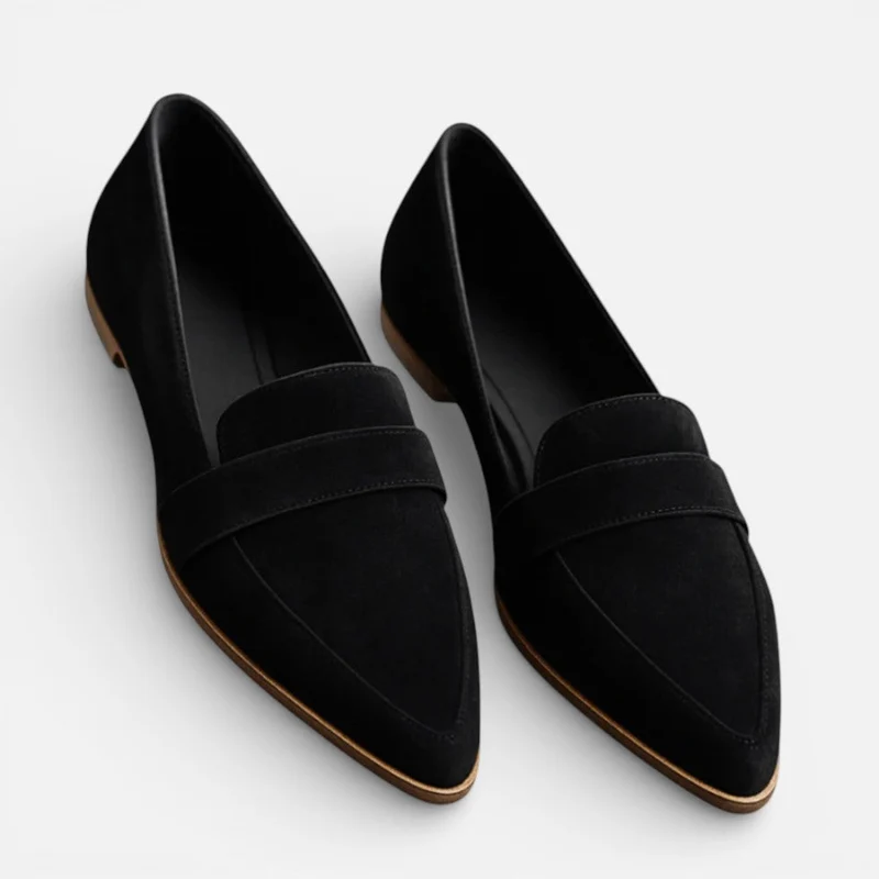 Orthopädische Damen Loafer mit Leopardenmuster und spitzer Form