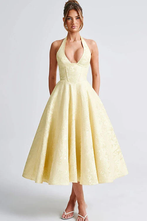 Tamara | Damen Elegantes A-Linien Hochzeitsgastkleid