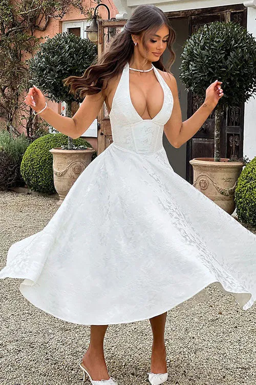 Tamara | Damen Elegantes A-Linien Hochzeitsgastkleid