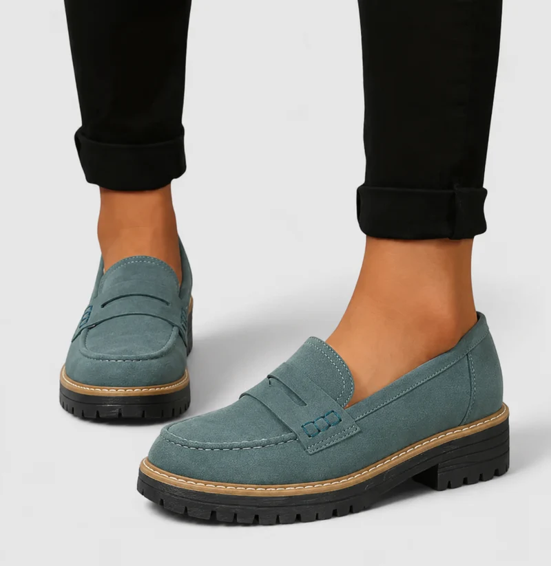 Rike | Damen Casual Orthopädische Plateau Loafer
