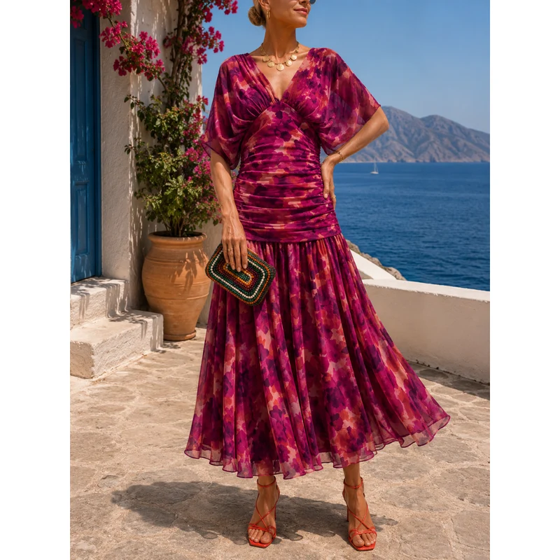 Jezbe | Damen Sommerliches Maxi Abendkleid