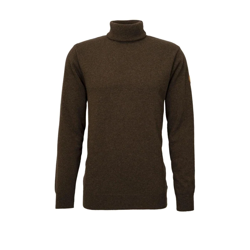 HUBERTUS Herren Strickpullover OLIVER braun Rollkragen