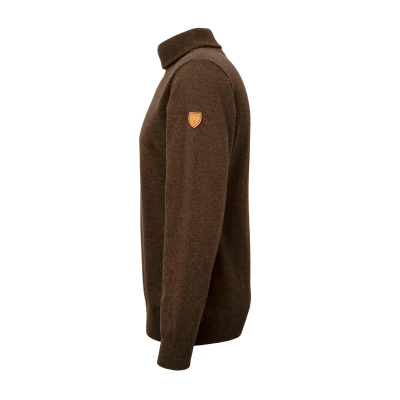 HUBERTUS Herren Strickpullover OLIVER braun Rollkragen