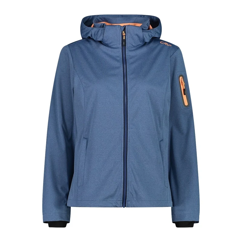 CMP Damen Softshelljacke Women Jacket Zip Hood 39A5016M dusty blue meliert