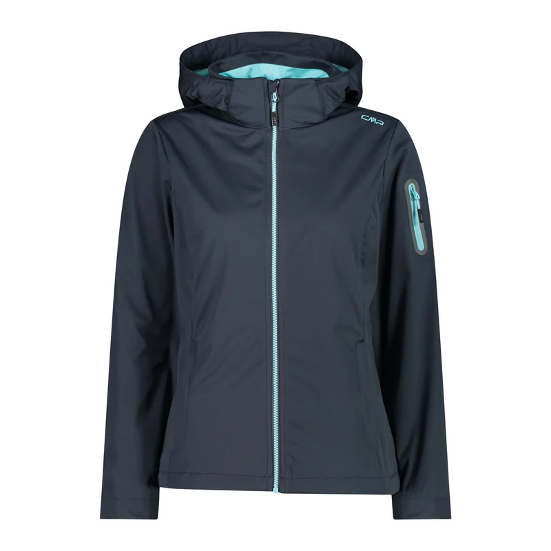 CMP Damen Softshelljacke Zip Hoodie Jacke 39A5016 titanio