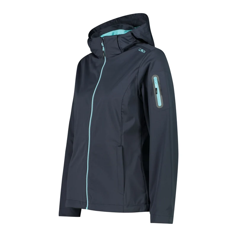 CMP Damen Softshelljacke Zip Hoodie Jacke 39A5016 titanio