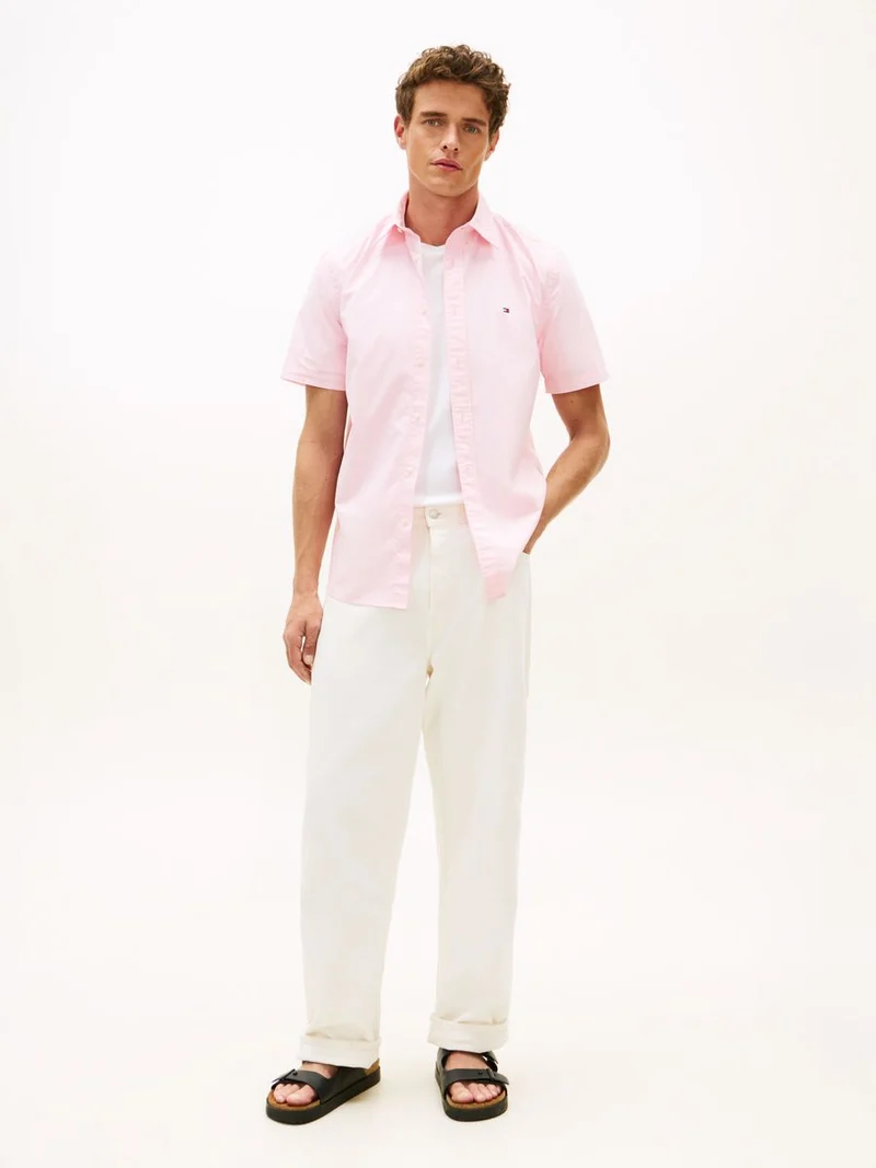 FLEX POPLIN HOUNDSTOOTH SS SHIRT