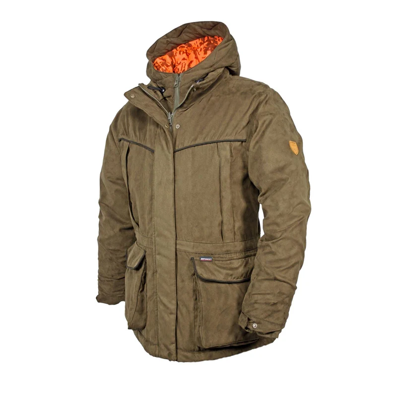 HUBERTUS Damen Camo Wendejacke JANUS oliv/orange Miporex® Drückjagdjacke
