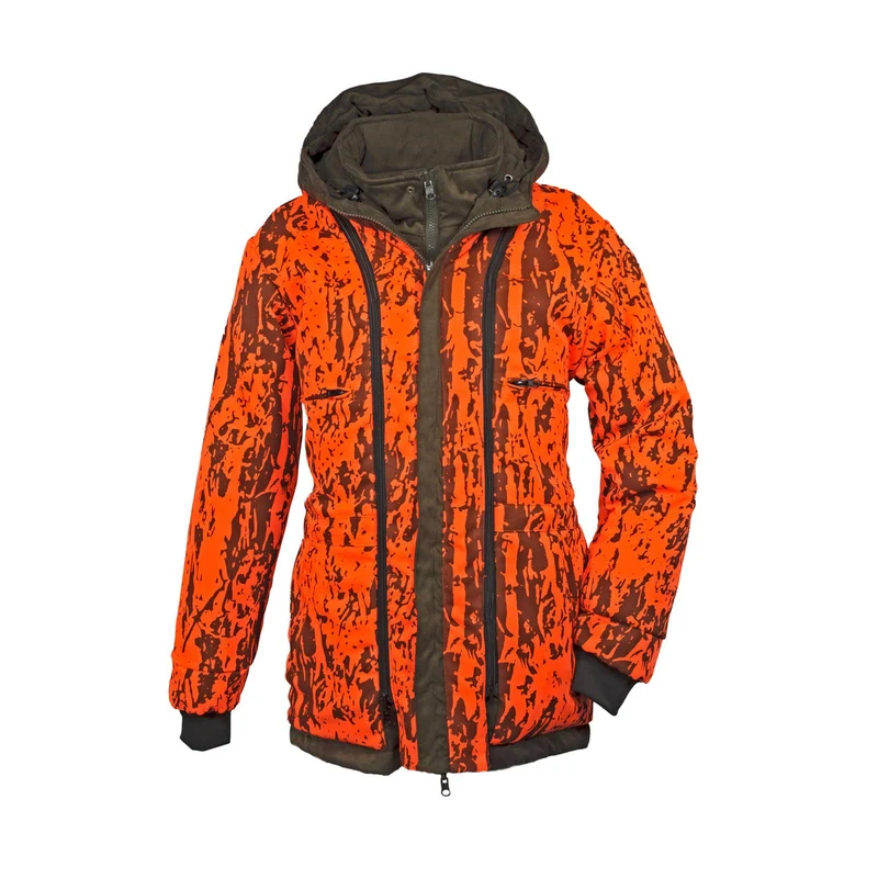 HUBERTUS Damen Camo Wendejacke JANUS oliv/orange Miporex® Drückjagdjacke