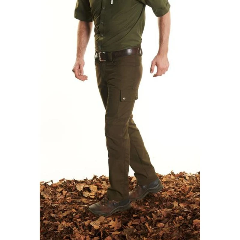 HUBERTUS Herren Outdoor-Hose "CANVAS mit Stretcheinsatz" oliv Jagdhose