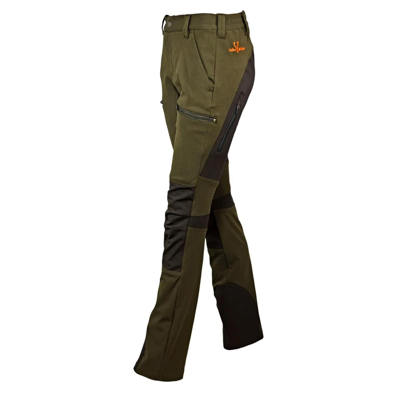 HUBERTUS Damen Jagdhose Stretch EMMA oliv/braun Outdoor-Hose