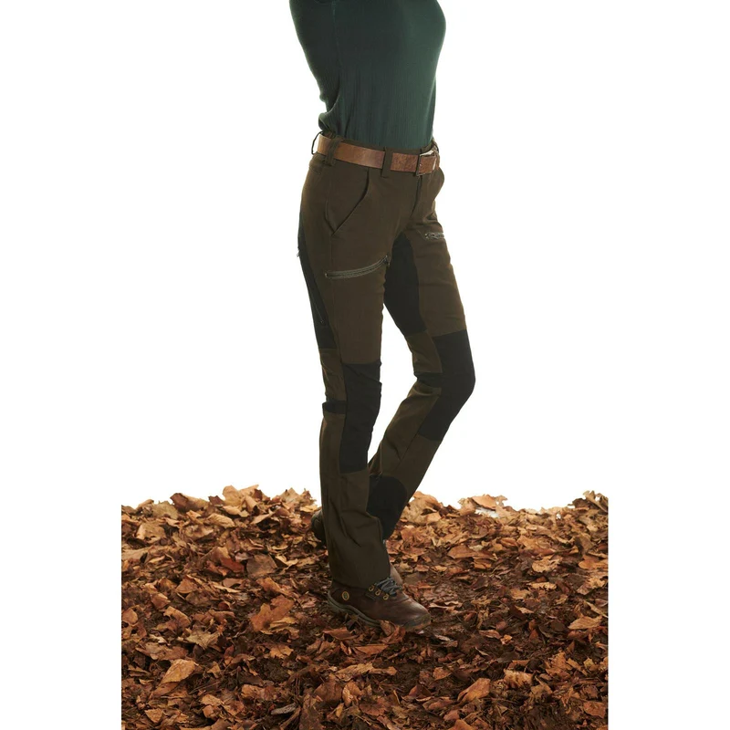 HUBERTUS Damen Jagdhose Stretch EMMA oliv/schwarz Outdoor-Hose