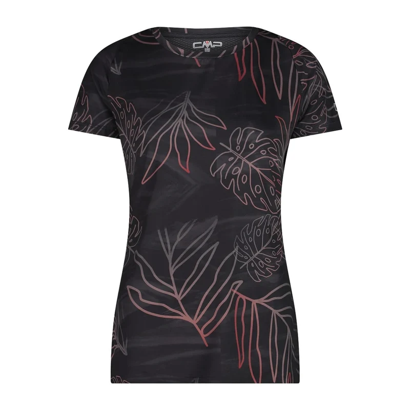 CMP Damen Stretch T-Shirt Woman Shirt 34N6806 antracite-nero