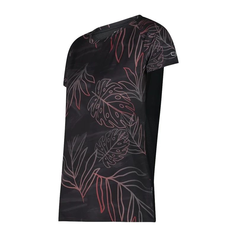 CMP Damen Stretch T-Shirt Woman Shirt 34N6806 antracite-nero