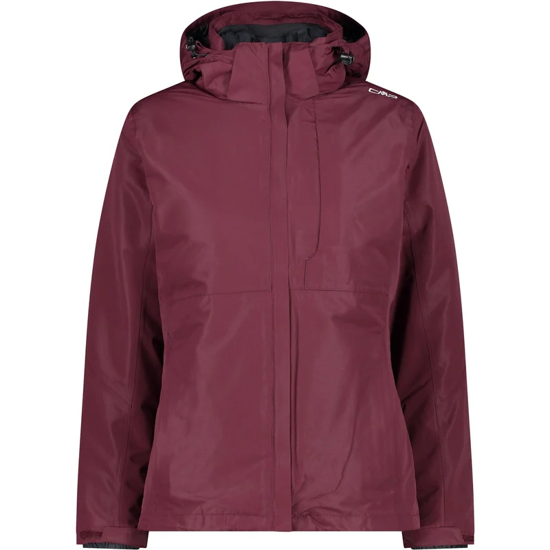 CMP Damen Zip Hood Detachble Inn. Jacket 3-in-1 Jacke 33Z1646D burgundy