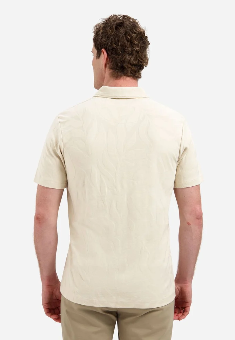 Polo Half Zip Short Sleeve Jacquard