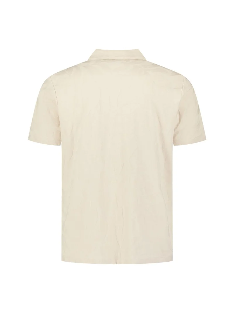 Polo Half Zip Short Sleeve Jacquard