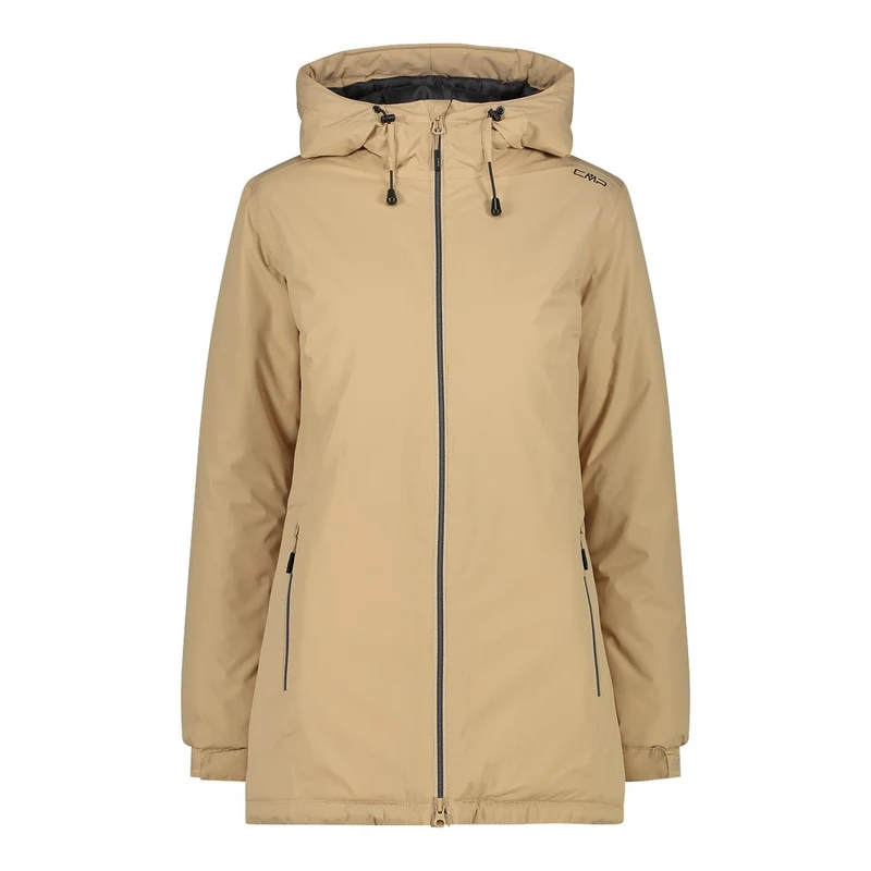 CMP Woman Long Fix Hood Jacket 32Z1396 sesamo Damen Winterjacke