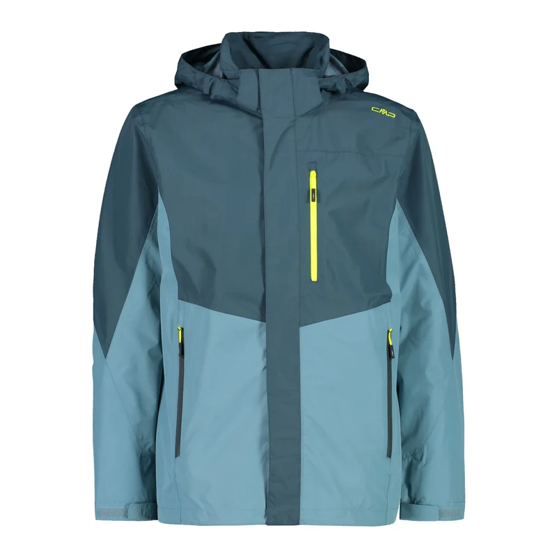 CMP Herren Regenjacke Zip Hood Jacke 31Z5527 petrol