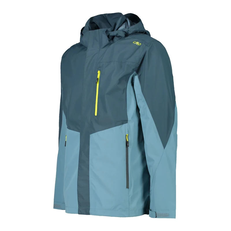 CMP Herren Regenjacke Zip Hood Jacke 31Z5527 petrol