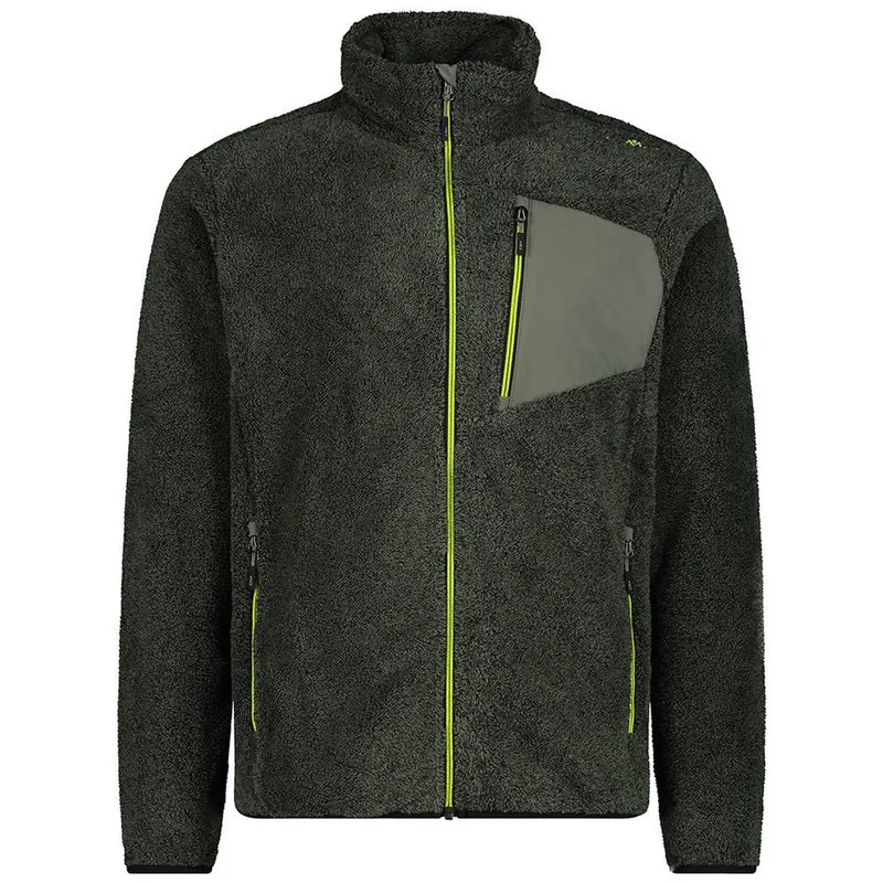 CMP Herrenjacke High Loft Melange Fleece Jacke 31P1517M kaki-acido