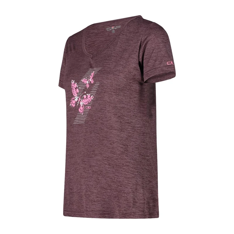 CMP Damen Shirt Light Jersey Print Shirt 39T6136 plum meliert