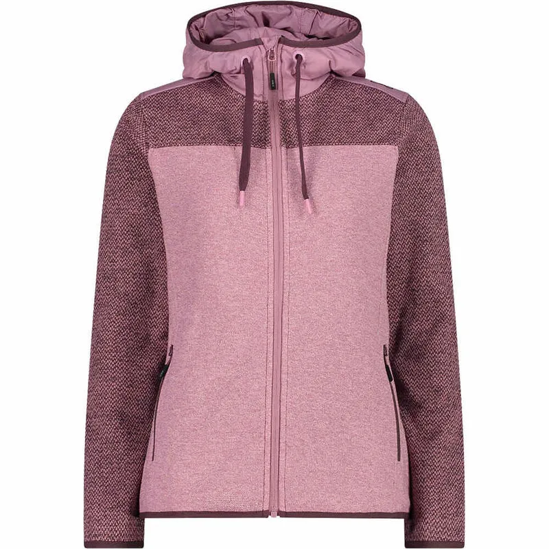 CMP Damenjacke Women Fleece Jacket Fix Hood 33H5406 fard