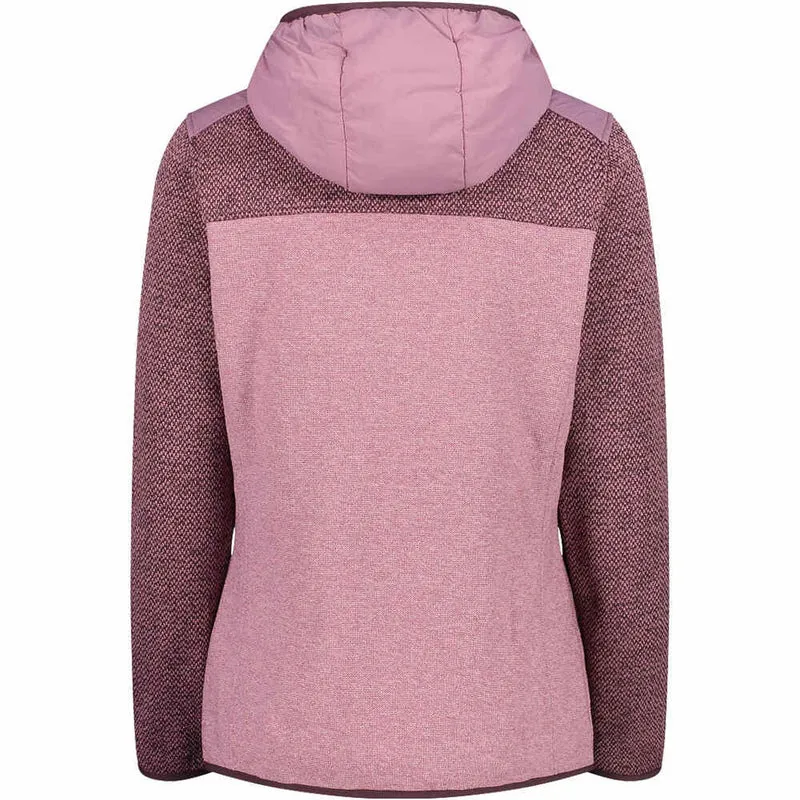 CMP Damenjacke Women Fleece Jacket Fix Hood 33H5406 fard