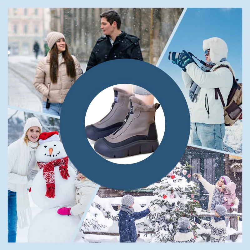 Zorlin - Wasserdichte Stiefeletten Mit Dicker Sohle