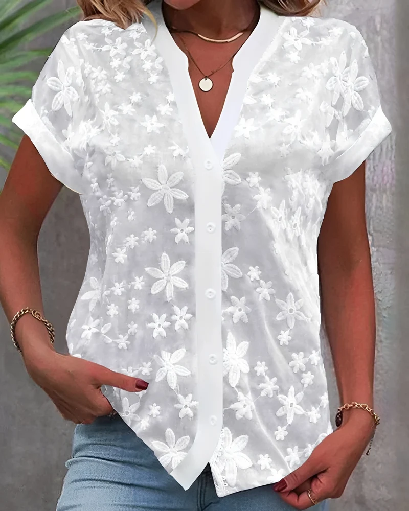 Delanie │ Bluse mit Knopfleiste