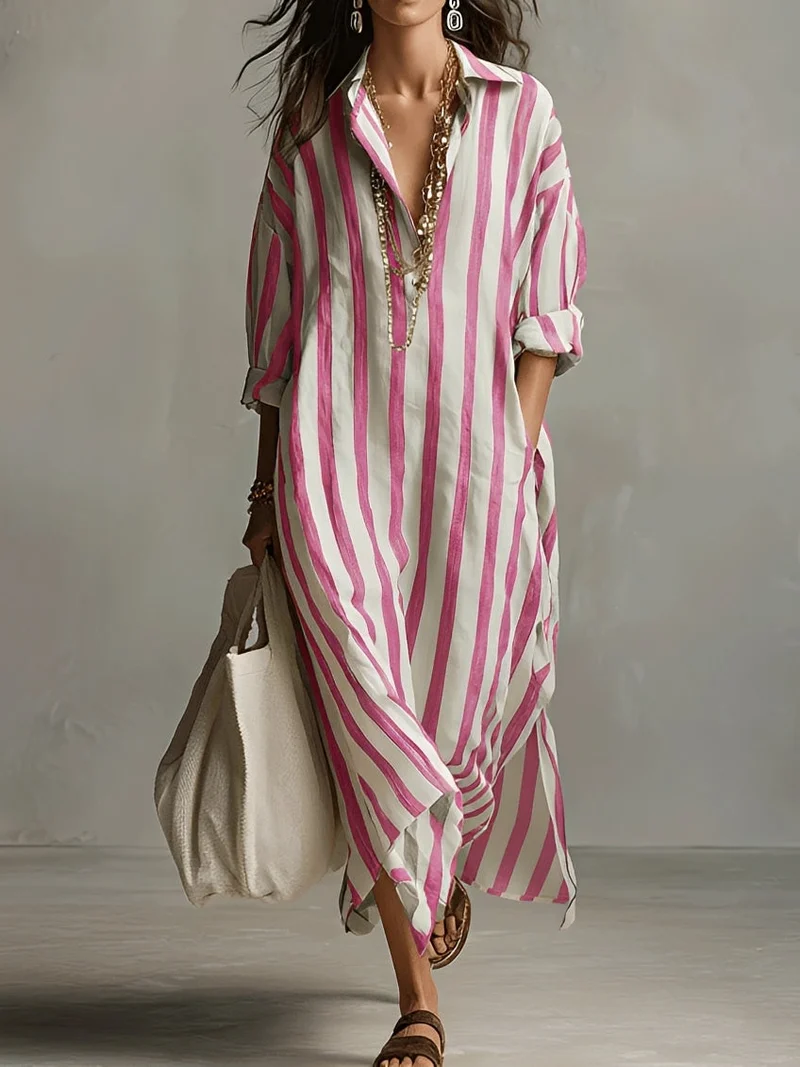 Carla | Lässiges Oversized-Hemdblusenkleid