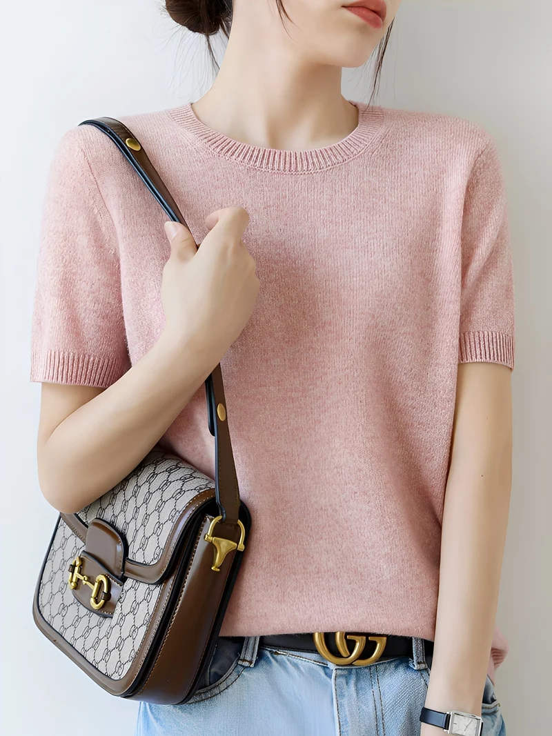 Nadine | Gemütlicher Kurzarmpullover