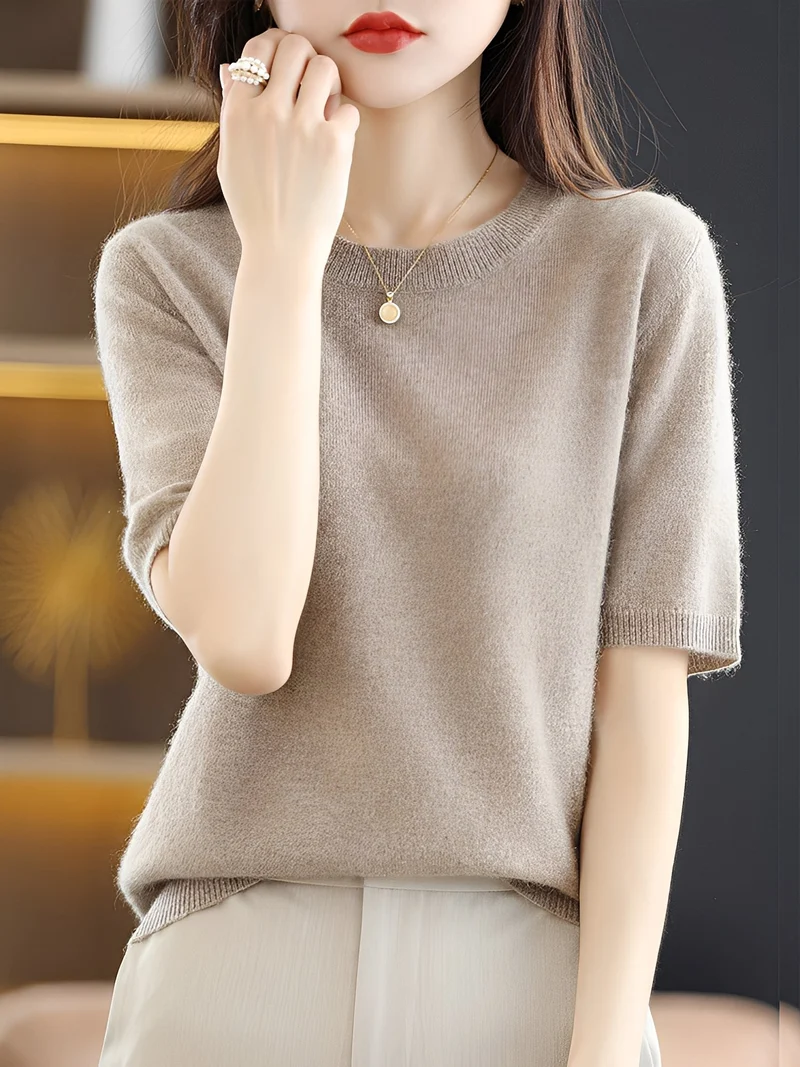 Nadine | Gemütlicher Kurzarmpullover