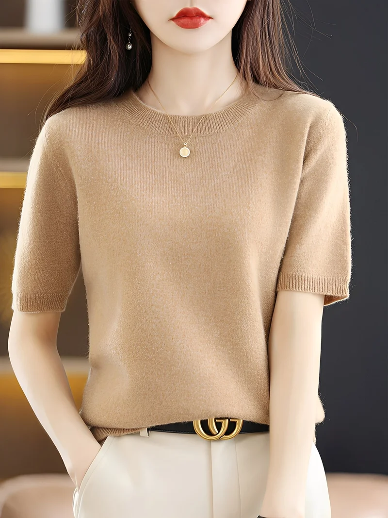 Nadine | Gemütlicher Kurzarmpullover