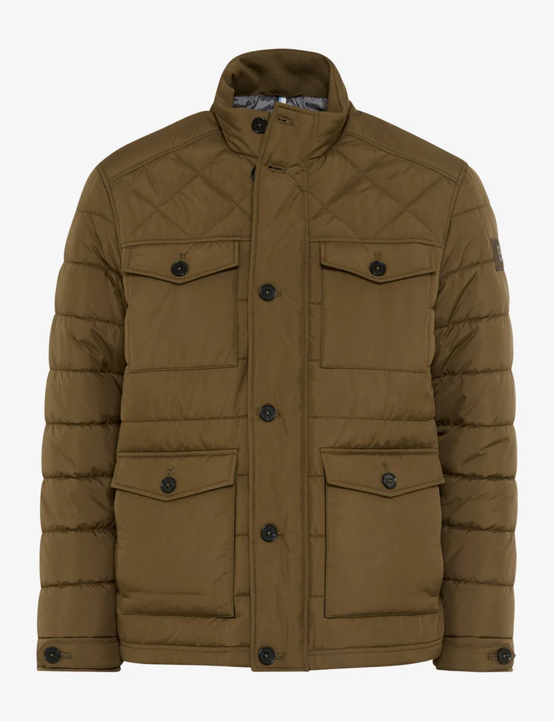 George Steppjacke mit Stehkragen und Strickeinsatz