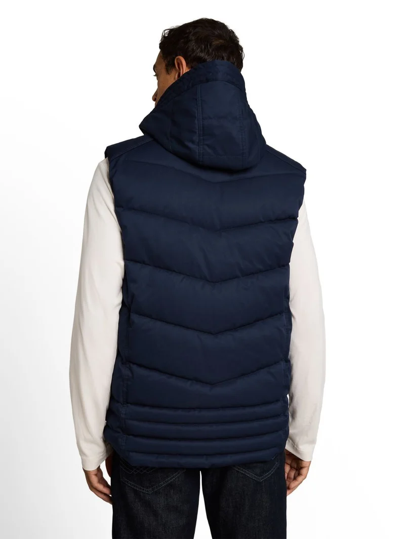 Puffer-Weste mit abnehmbarer Kapuze