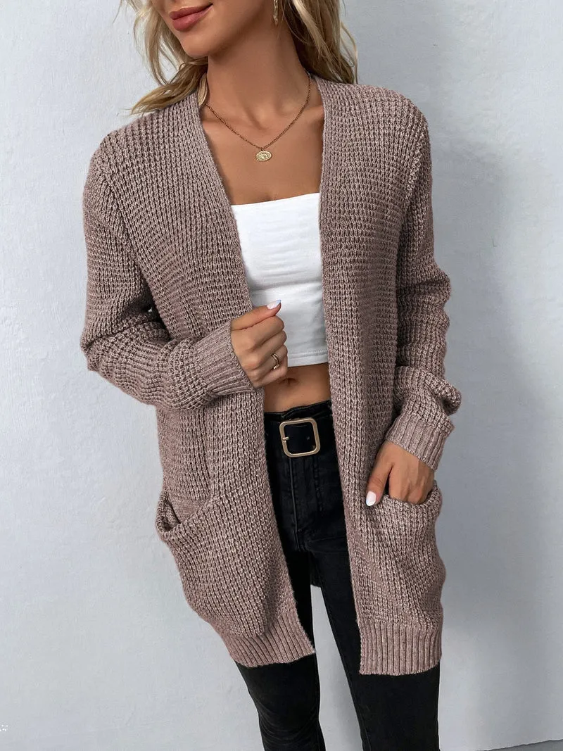 Fiona | Damen Strickjacke zum Überziehen für Herbst