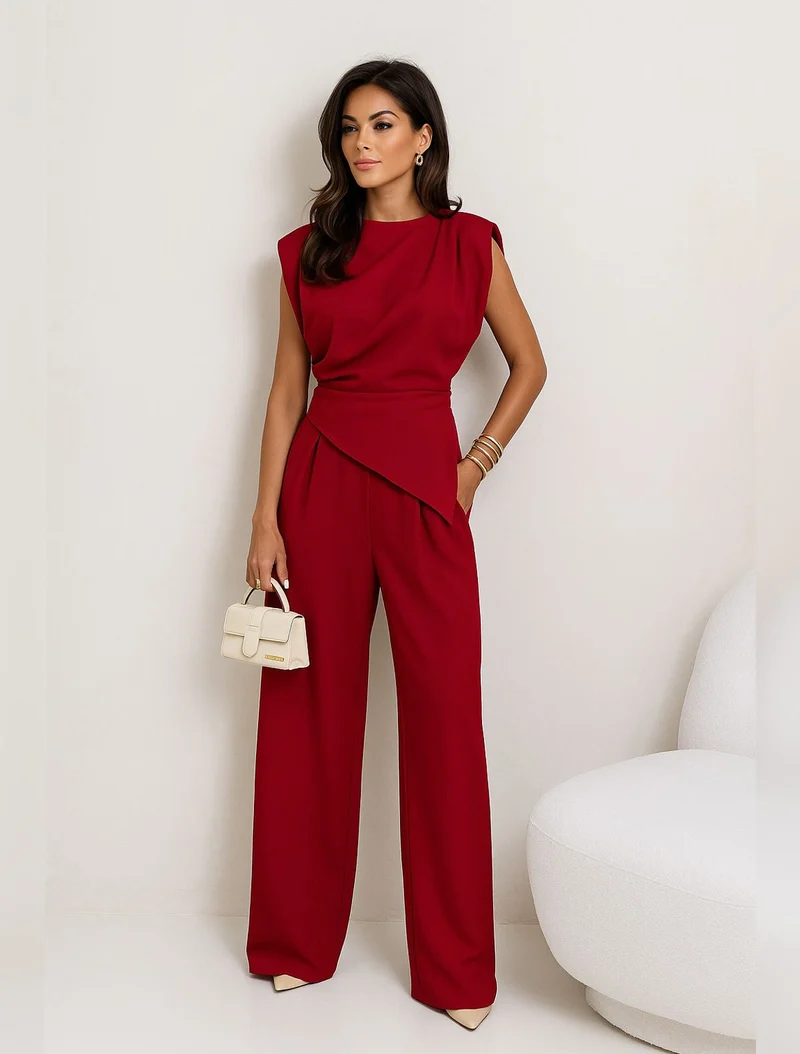 Amelie | Damen Leichtes Zweiteiliges Polyester Set