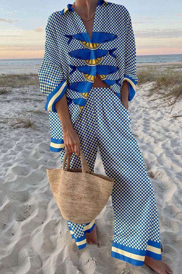 Pauline | Damen Langarm Set für den Sommer