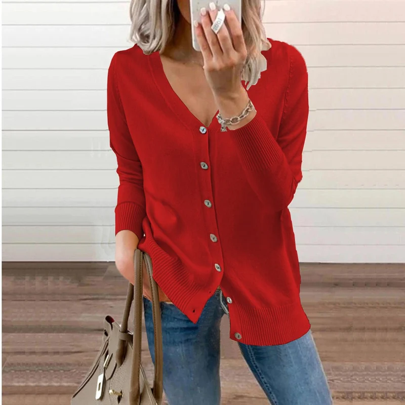Klara | Damen klassische Strickjacke für den Alltag