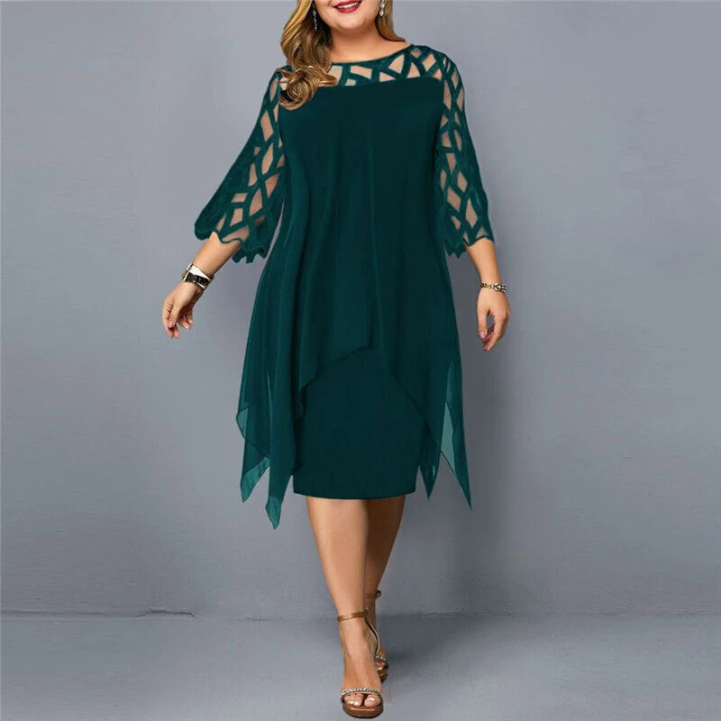 Sophie | Damen Elegantes Maxikleid in Übergrößen