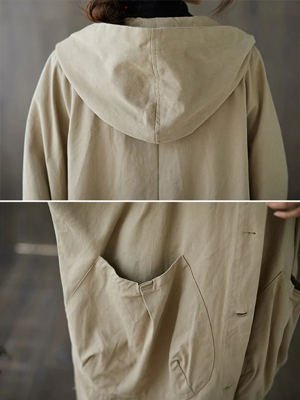 Pauline | Damen Klassischer Langer Wasserdichter Trenchcoat
